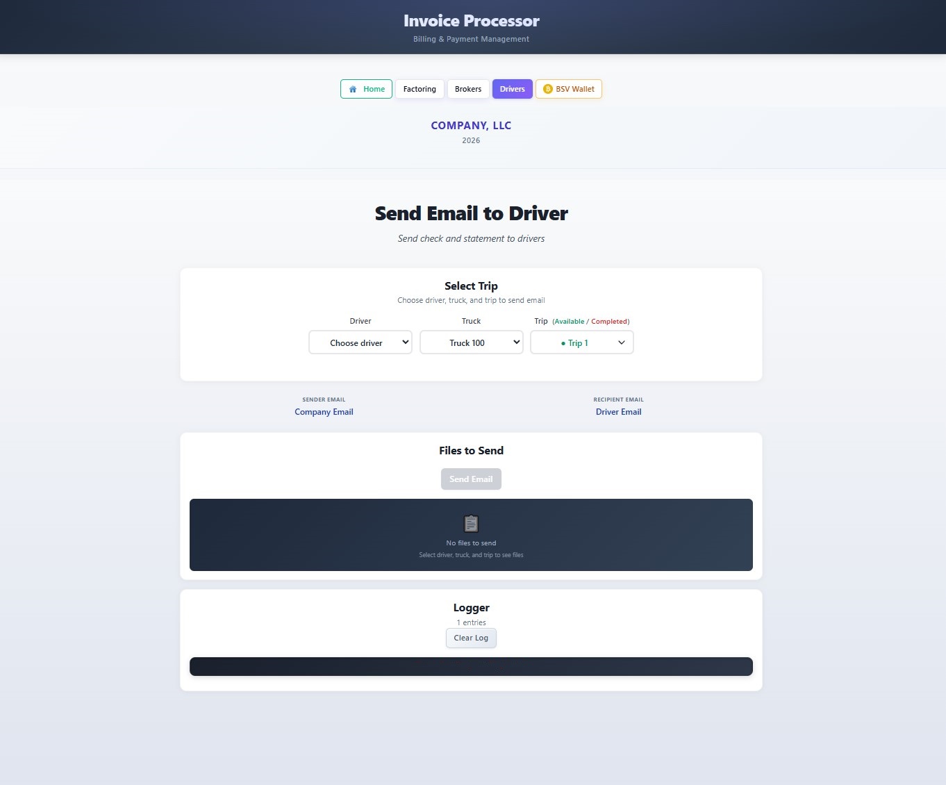 Charge Management - Track driver charges